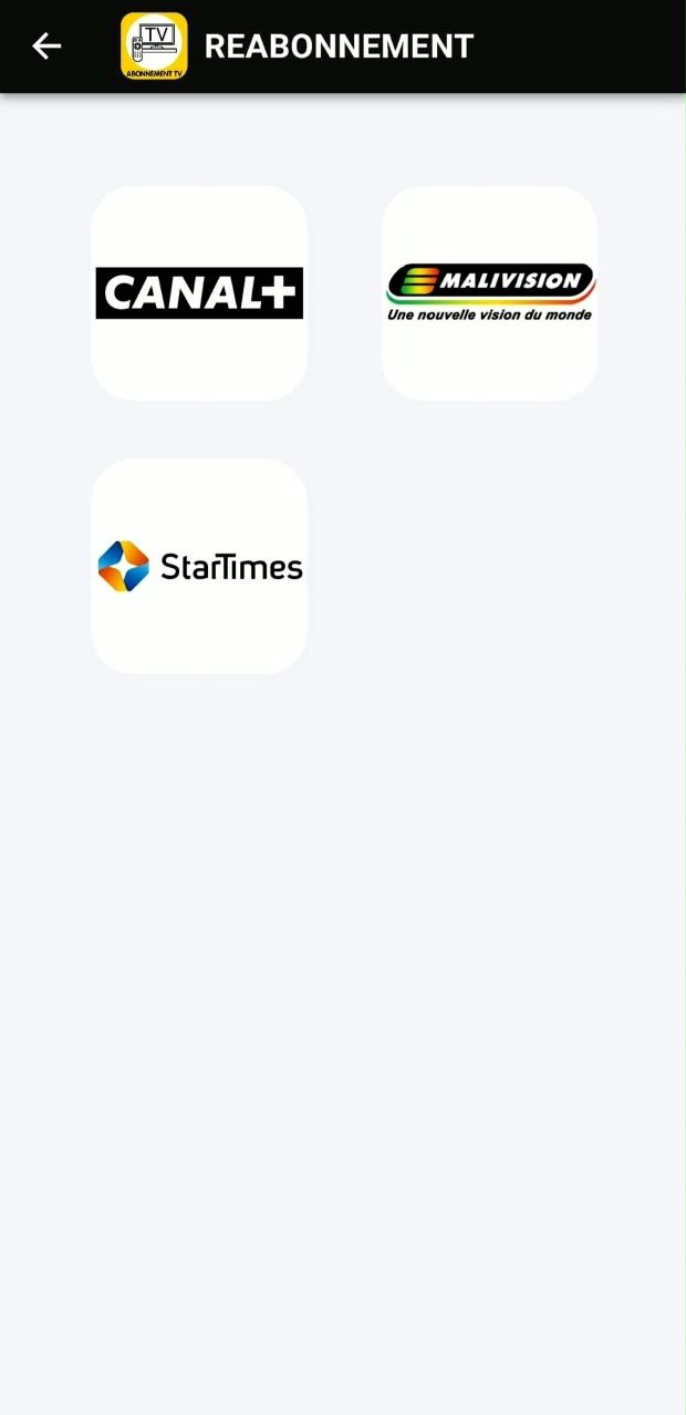 Réabonnement TV Canal+, Malivision, StarTimes